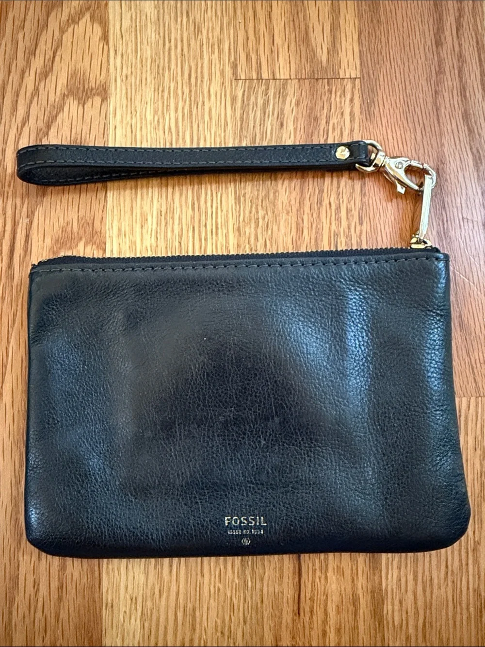 Fossil Black Leather Wristlet Clutch Constellation Rocket 2017